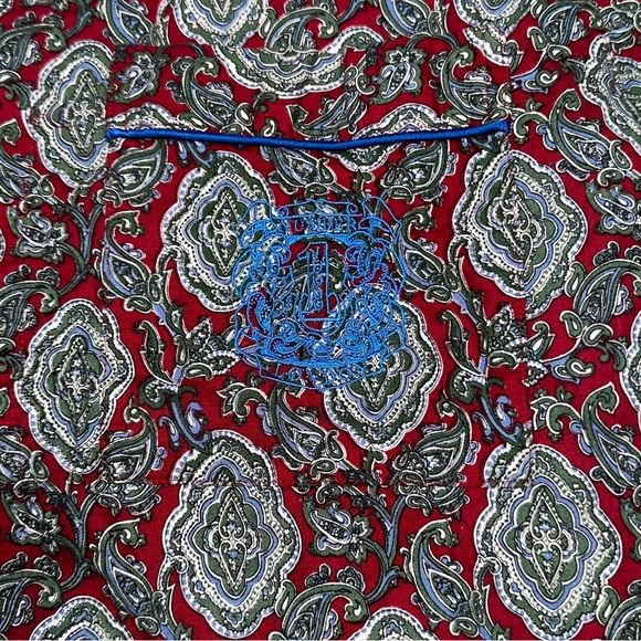 Vintage Number 1 London Mens Pajama Long Sleeve Shirt L/XL Paisley 100% Cotton - Picture 4 of 6